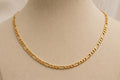 Colar elo alternado oco 3x1 em ouro 18k masculino