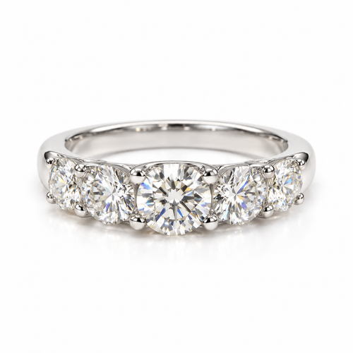 Aliança Cravação Russa Prata 925 Moissanite