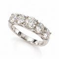 Aliança Cravação Russa Prata 925 Moissanite