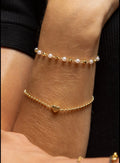 Pulseira bolinha com coração
