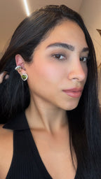 Trio de Brinco com Duo piercing fake