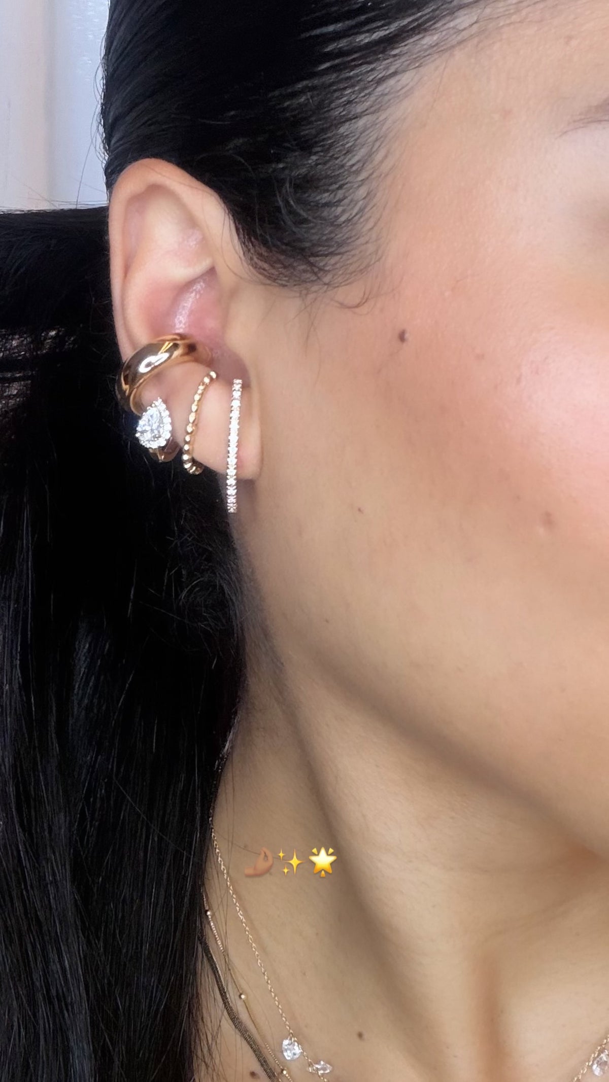 Brinco Ear hook esferas