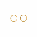 Brinco Ouro 18k Argola Fina Lisa tamanho G