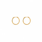 Brinco Ouro 18k Argola Fina Lisa tamanho G