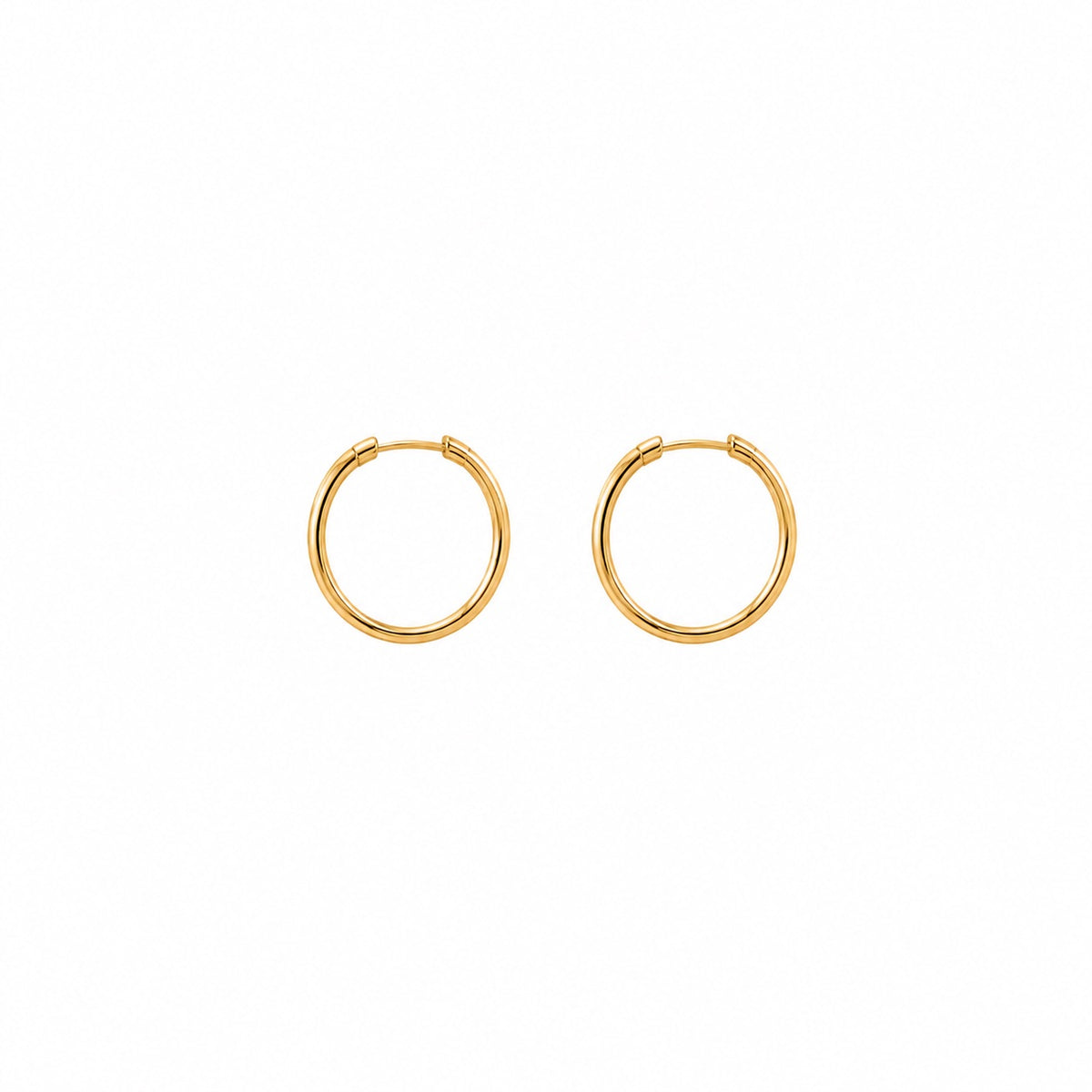 Brinco Ouro 18k Argola Fina Lisa tamanho G
