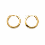 Brinco Ouro 18k Argola Lisa Larga