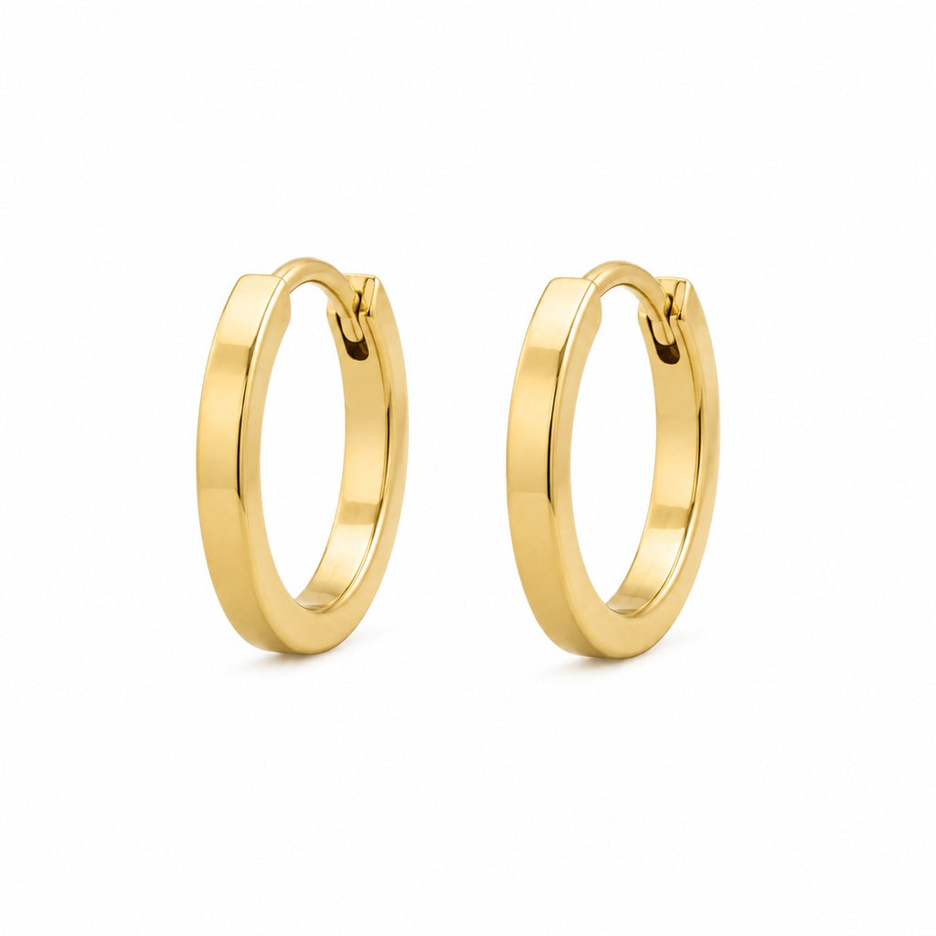 Brinco Ouro 18k Argola Lisa Larga