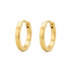 Brinco Ouro 18k Argola Lisa Larga