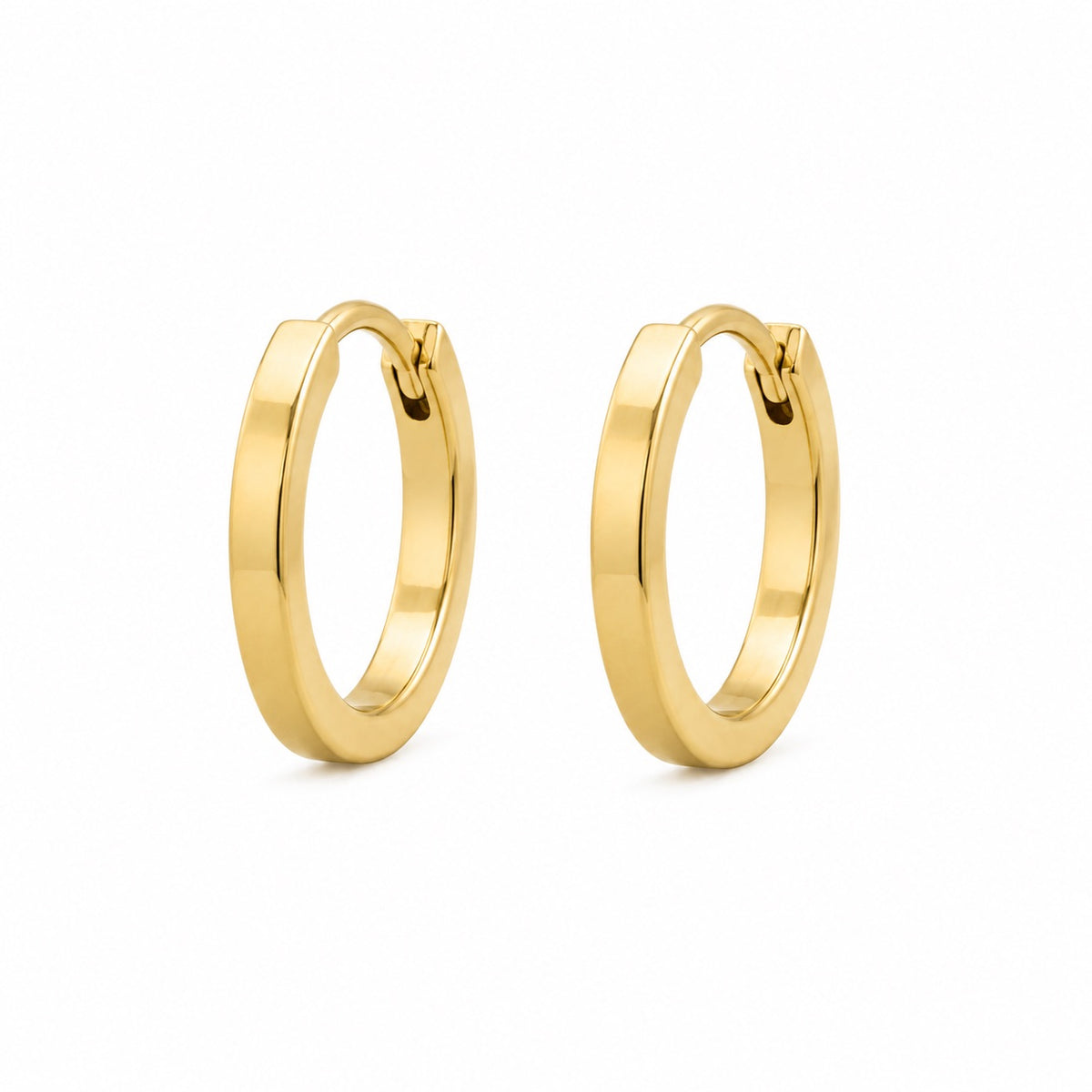 Brinco Ouro 18k Argola Lisa Larga