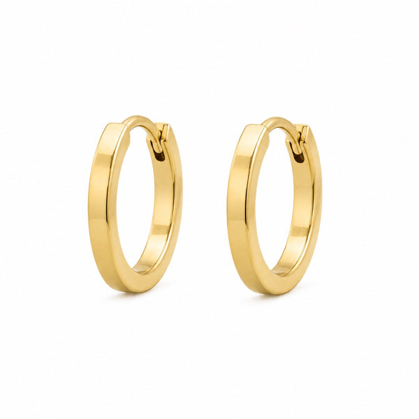 Brinco Ouro 18k Argola Lisa Larga