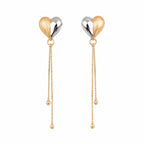 Brinco Ouro 18k Coraçao com Corrente