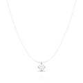Colar Fio Invisivel Ponto de Luz 6mm Moissanite