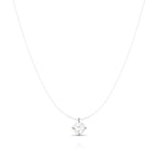 Colar Fio Invisivel Ponto de Luz 6mm Moissanite