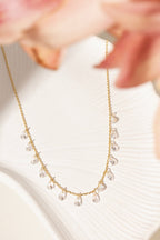 Colar Gotas Zirconia Cristal