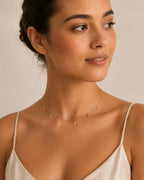 Colar Gotas em Ouro 18k Medalhas Lisas