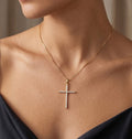 Pingente Cruz Cravejada em Ouro 18k maior