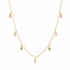 Colar Pingente Gota Zirconia Colors