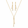 Conjunto Colar Gravatinha e Brinco Corrente