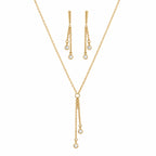 Conjunto Colar Gravatinha e Brinco Corrente