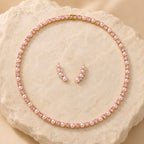 Conjunto Colar Riviera e Brinco Earcuff Pérola