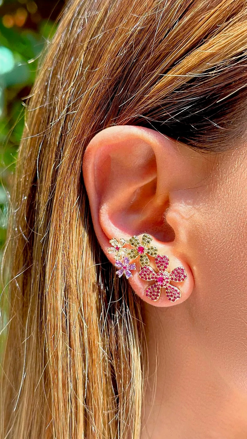 Brinco EarCuff Flowers