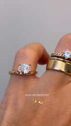 Anel Zirconia Cristal