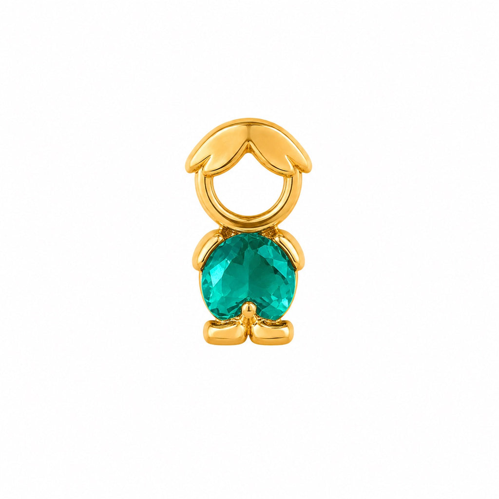 Pingente Menino Pedra Verde Turmalina